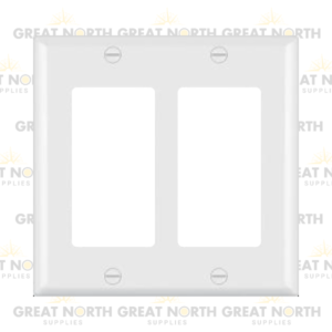 Decorator/GFCI Standard Plastic Wallplates : 2 Gang Decorator Plate