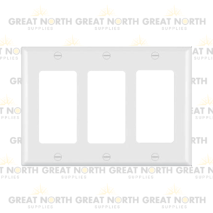 Decorator/GFCI Standard Plastic Wallplates :3 Gang Decorator Plate