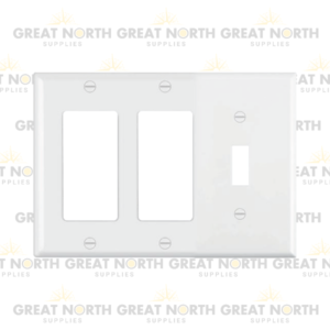 Standard Plastic Wallplates : 3 Gang Decorator & Toggle Plate